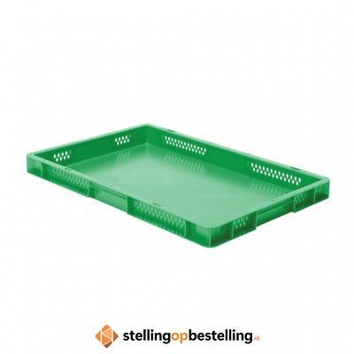 Transportkrat Euronorm plastic bak, krat TK1 600x400x50 groen