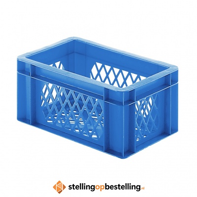 Transportkrat Euronorm plastic bak, krat TK2 300x200x145 blauw