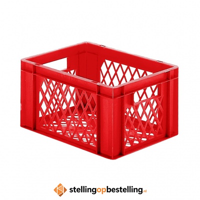 Transportkrat Euronorm plastic bak, krat TK2 400x300x210 rood