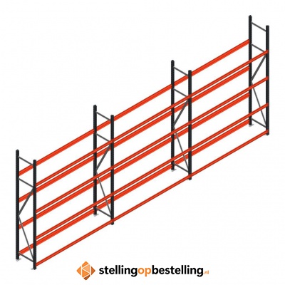 Voordeelrij bandenstelling grootvak AR 2500x6240x400mm (hxbxd) 3 secties 4 niveaus Antraciet