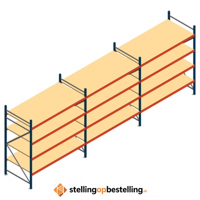Voordeelrij grootvakstelling AR 2000x5758x1000mm (hxbxd) - 4 niveaus