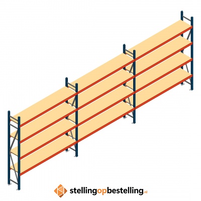 Voordeelrij grootvakstelling AR 2000x5758x400mm (hxbxd) - 4 niveaus