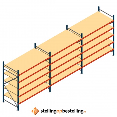 Voordeelrij grootvakstelling AR 2500x5758x1000mm (hxbxd) - 5 niveaus