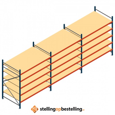 Voordeelrij grootvakstelling AR 2500x5758x1200mm (hxbxd) - 5 niveaus
