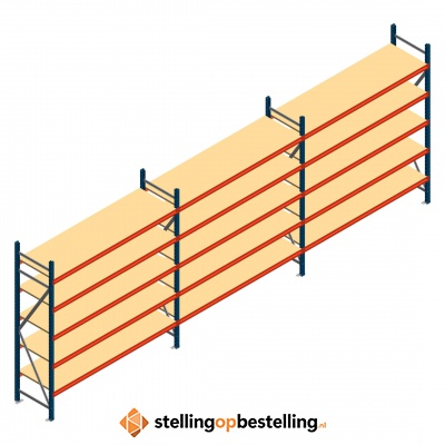 Voordeelrij grootvakstelling AR 2500x5758x600mm (hxbxd) - 5 niveaus