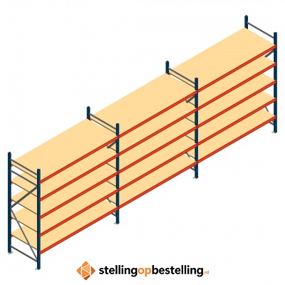 Voordeelrij grootvakstelling AR 2500x5758x800mm (hxbxd) - 5 niveaus