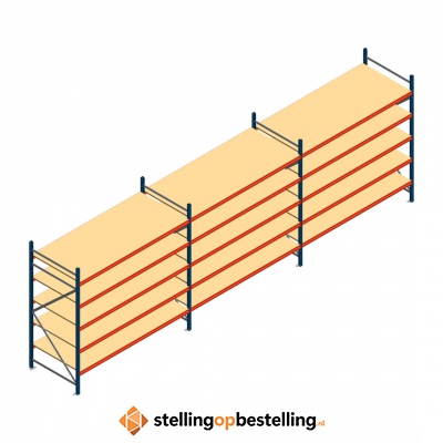 Voordeelrij grootvakstelling AR 2500x8308x1000mm (hxbxd) - 5 niveaus