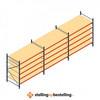 Voordeelrij grootvakstelling AR 2500x8308x1200mm (hxbxd) - 5 niveaus