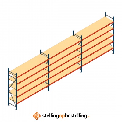 Voordeelrij grootvakstelling AR 2500x8308x600mm (hxbxd) - 5 niveaus