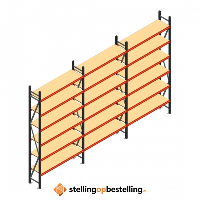 Voordeelrij grootvakstelling AR 3000x5038x400mm (hxbxd) - 6 niveaus