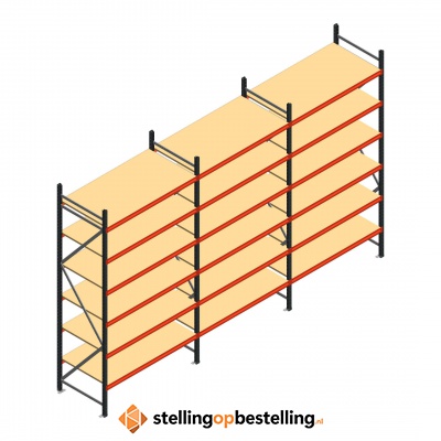 Voordeelrij grootvakstelling AR 3000x5038x800mm (hxbxd) - 6 niveaus