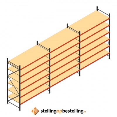 Voordeelrij grootvakstelling AR 3000x8308x1000mm (hxbxd) - 6 niveaus