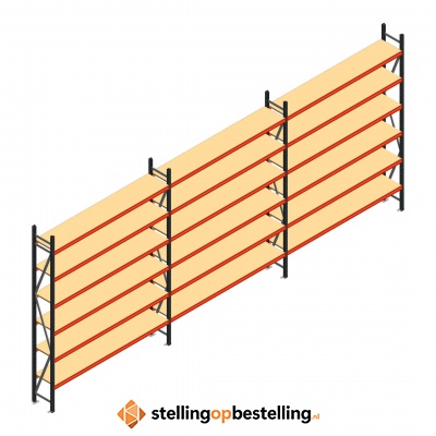 Voordeelrij grootvakstelling AR 3000x8308x400mm (hxbxd) - 6 niveaus