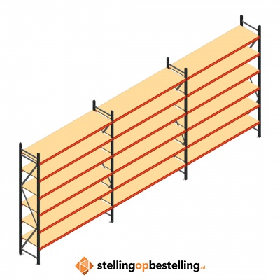 Voordeelrij grootvakstelling AR 3000x8308x600mm (hxbxd) - 6 niveaus