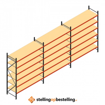 Voordeelrij grootvakstelling AR 3000x8308x800mm (hxbxd) - 6 niveaus