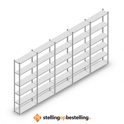 Voordeelrij Legbordstelling Medium Duty 2500x5000x300 6 niveaus