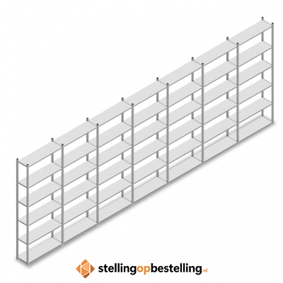 Voordeelrij Legbordstelling Medium Duty 2500x7000x300 6 niveaus