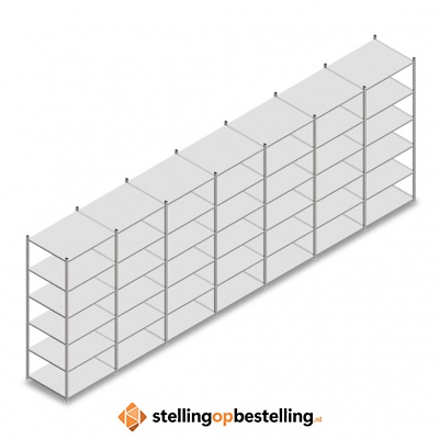 Voordeelrij Legbordstelling Medium Duty 2500x7000x800 6 niveaus