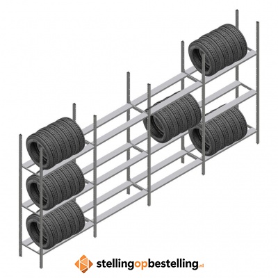 Voordeelrij bandenstelling Medium Duty 2200x4000x600 4 secties 3 niveaus