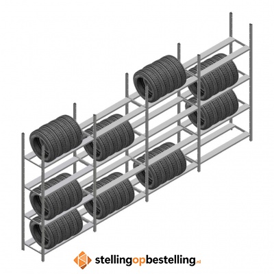 Voordeelrij bandenstelling Medium Duty 2200x4000x600 4 secties 4 niveaus