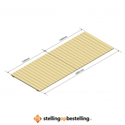 Vurenhouten Vlonder Gesloten niveau 2700mm