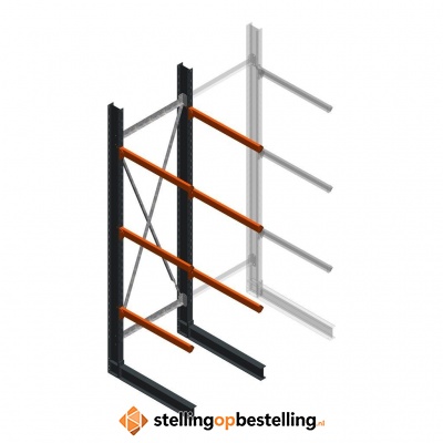 Zware draagarmstelling enkelzijdig 4000x1200x1200 3 niveaus d650 beginsectie Zware draagarmstelling enkelzijdig 4000x1200x1200 3 niveaus d650 beginsectie