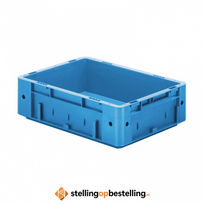 Zware transportkrat Euronorm plastic bak, krat VTK0 400x300x120 blauw