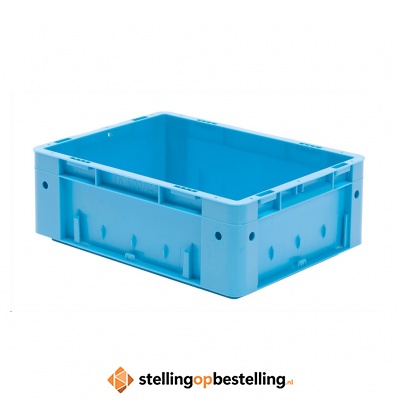 Zware transportkrat Euronorm plastic bak, krat VTK0 400x300x145 blauw