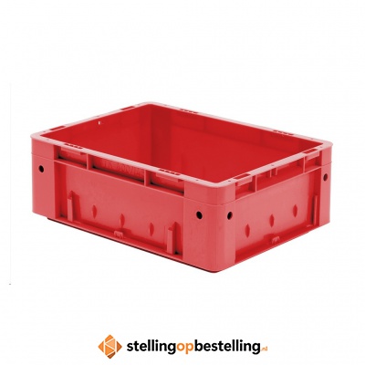 Zware transportkrat Euronorm plastic bak, krat VTK0 400x300x145 rood