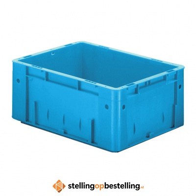 Zware transportkrat Euronorm plastic bak, krat VTK0 400x300x175 blauw