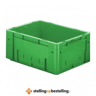 Zware transportkrat Euronorm plastic bak, krat VTK0 400x300x175 groen