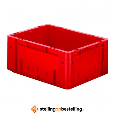 Zware transportkrat Euronorm plastic bak, krat VTK0 400x300x175 rood