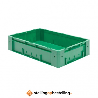 Zware transportkrat Euronorm plastic bak, krat VTK0 600x400x145 groen