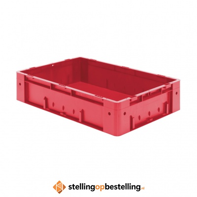 Zware transportkrat Euronorm plastic bak, krat VTK0 600x400x145 rood