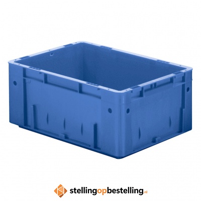 Zware transportkrat Euronorm plastic bak, krat VTK0 600x400x175 blauw