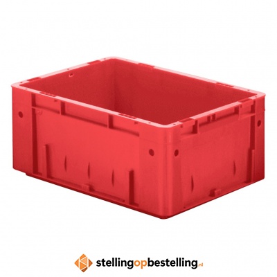 Zware transportkrat Euronorm plastic bak, krat VTK0 600x400x175 rood