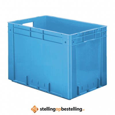 Zware transportkrat Euronorm plastic bak, krat VTK0 600x400x420 blauw