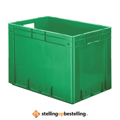 Zware transportkrat Euronorm plastic bak, krat VTK0 600x400x420 groen