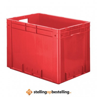 Zware transportkrat Euronorm plastic bak, krat VTK0 600x400x420 rood