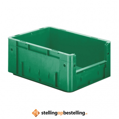 Zware transportkrat Euronorm plastic bak, krat VTK4 400x300x175 groen