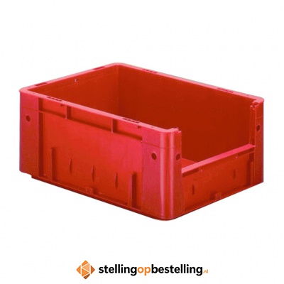 Zware transportkrat Euronorm plastic bak, krat VTK4 400x300x175 rood