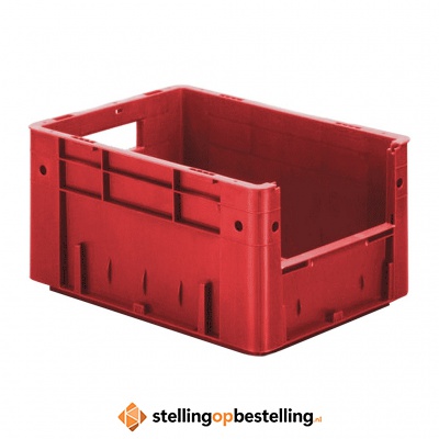 Zware transportkrat Euronorm plastic bak, krat VTK4 400x300x210 rood